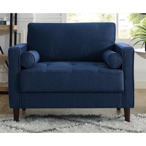 Lifestyle Solutions Lillith Mid Century Modern Chair In Navy Blue Lk