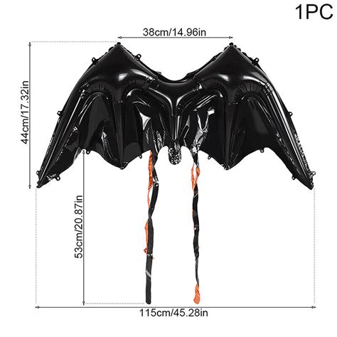 Giant D Halloween Bat Wings Back Hanging Foil Helium Balloon Inflatable Hallowe Ebay