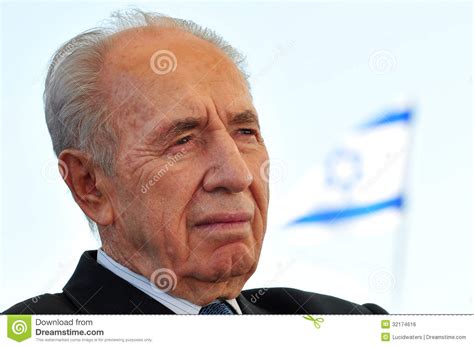 Shimon Peres 9no Presidente De Israel Foto Editorial Imagen De