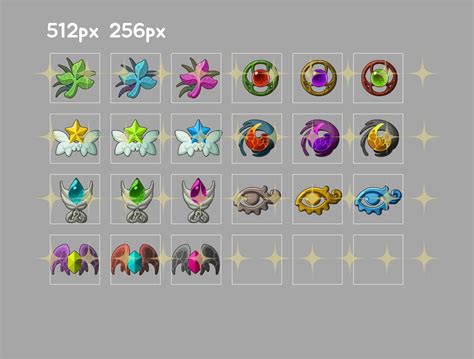 Casual Fantasy Emblem Icon2 Set Pack Gamedev Market