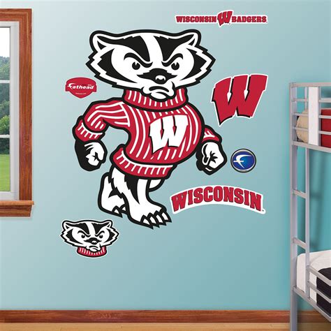 Wisconsin Badgers Mascot Bucky Badger Wall Decal Shop Fathead For