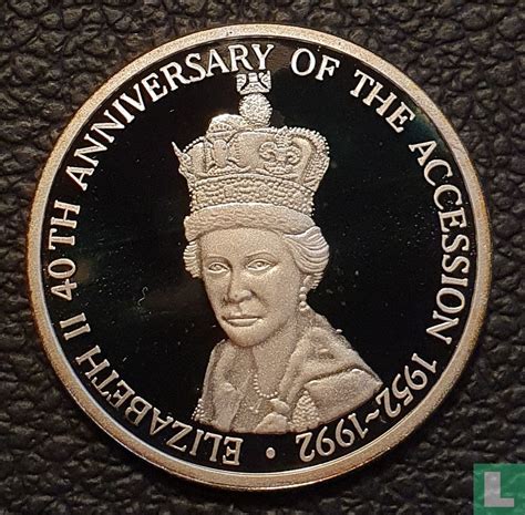Turks And Caicos Islands 20 Crowns 1993 PROOF 40th Anniversary