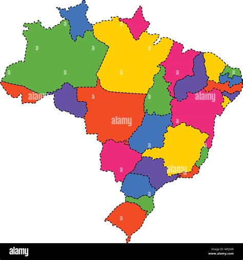 Political Map Of Brazil Stock Vector Image And Art Alamy