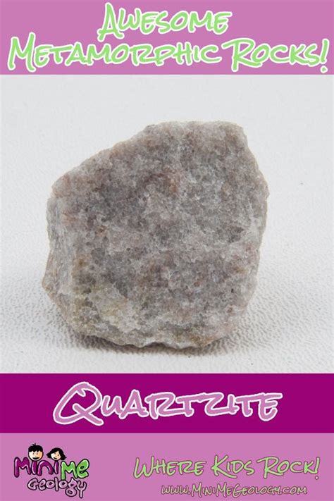 White Gray Quartzite Metamorphic Rock Mini Me Geology
