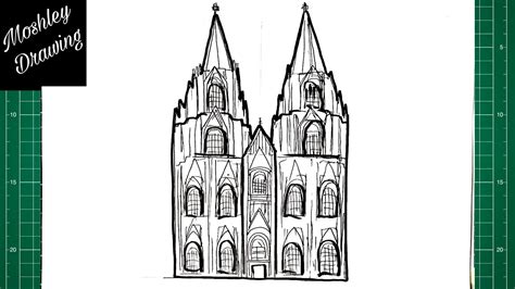 How To Draw The Cologne Cathedral Youtube