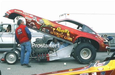 4x6 Color Drag Racing Photo Revells Jungle Jim 1977 Monza Funny Car