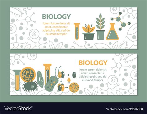 A Set Of Scientific Biological Banners Royalty Free Vector