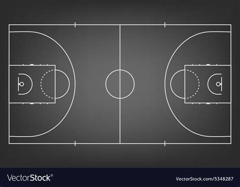Black Basketball Court Top View Royalty Free Vector Image
