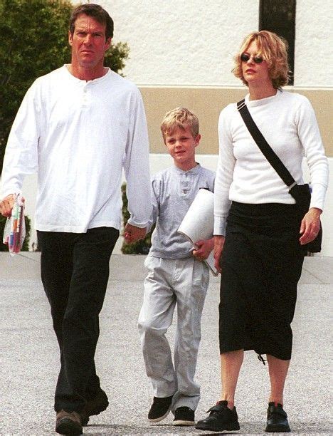Dennis Quaid And Meg Ryan With Their Son Jack Henry 1992 Celebrity