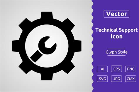 Vector Technical Support Glyph Icon Graphic By Muhammad Atiq · Creative