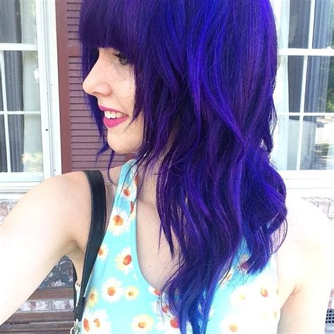 Excellence hicolor violet and black shades are new additions to the hicolor shade range featuring 3 violet shades and 3 black shades that deliver true to tone color results on dark bases of hair. Dye used: Pravana Violet, with streaks of Manic Panic ...