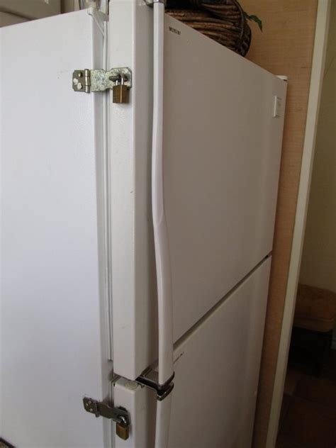 Most houses, offices, stores and hotels these days are equipped with efficient glass door. Fridge lock :) | Fridge lock