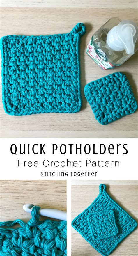Download Easy Crochet Potholder (Wait until you see this yarn!) | Stitching Together | Crochet potholder ...