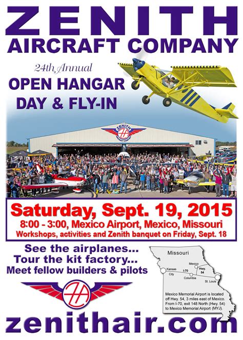 24th Annual Zenith Open Hangar Day And Builder Fly In Gathering