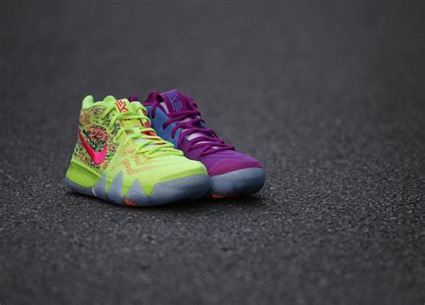 Before irving wears the nike kyrie 4 confetti tonight, the shoe will release early at four foot locker house of hoops locations in nyc/new jersey (harlem 125th st and willowbrook mall) and boston (washington st and cambridge side galleria) tonight at 7pm est. The Nike Kyrie 4 'Confetti' is Releasing at Select House of Hoops Locations - WearTesters