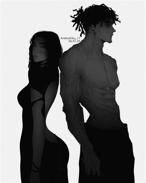 arekushisu 11 oc couple manga anime love couple cute anime couples black couple art