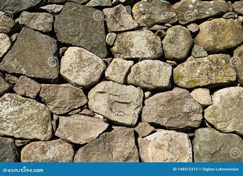 Large Rough Natural Stone Wall Seamless Texture For Design Royalty