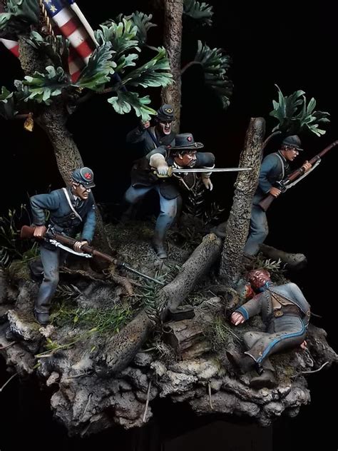 Some Toy Soldiers Are In The Woods With Trees