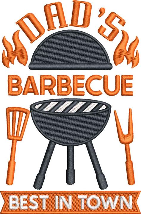 Embroidery Design Dads Barbecue