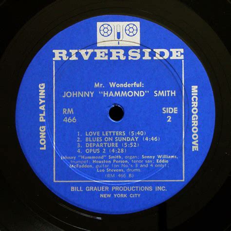 Johnny Hammond Smith Mr Wonderful Lp Riverside Rm466 Us 63 Mono