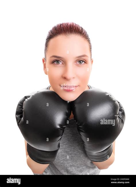 Young Woman Boxing Gloves Girl Girls Woman Young Women Boxing