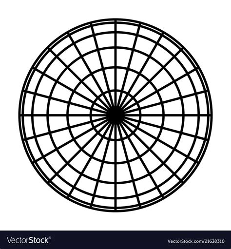 Earth Planet Globe Grid Black Thick Meridians Vector Image
