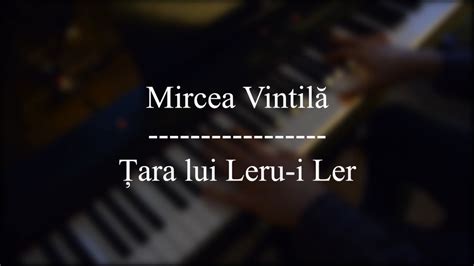Mircea Vintilă Țara Lui Leru I Ler Cover Youtube