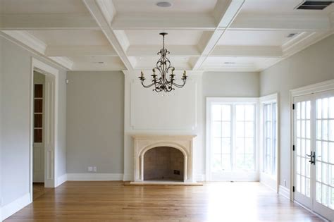 The pattern can be a traditional one or it can be. Coffered Ceiling - Transitional - living room - Tiek Built ...