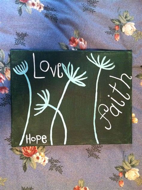 Faith Hope And Love Painting By Shannon Painting Crafts Love