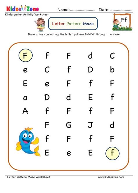 Letter F Maze Worksheet Learning Letters Letter F Lettering
