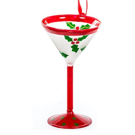 Christmas Martini Glass Ornament Retrofestiveca