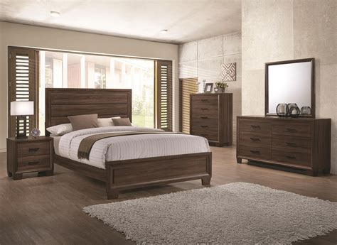 Our selection of bedroom furniture sets includes styles that range from the very traditional, with gorgeous woods like cherry and oak, to more modern bedroom sets in minimal, contemporary fashions. Bedroom Furniture Medium Brown Queen Size Bed Panel unique ...