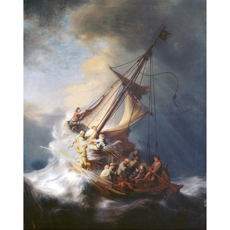 The Storm On The Sea Of Galilee Painting By Rembrandt 1633 Framed