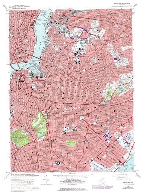 Brooklyn Topographic Map Ny Usgs Topo Quad 40073f8