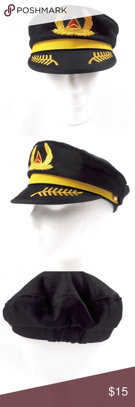 🚩 Sold Delt Airlines Captains Hat Kids Costume Hat Kid Pilot
