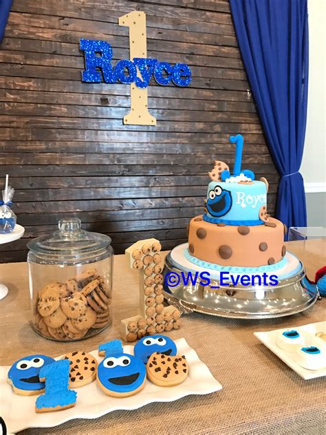 Cookie Monster Birthday By Ws Events Cookie Monster Birthday Cookie