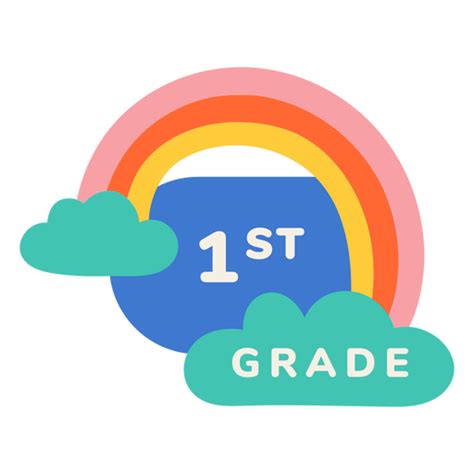 1st Grade Rainbow Label Transparent Png And Svg Vector File