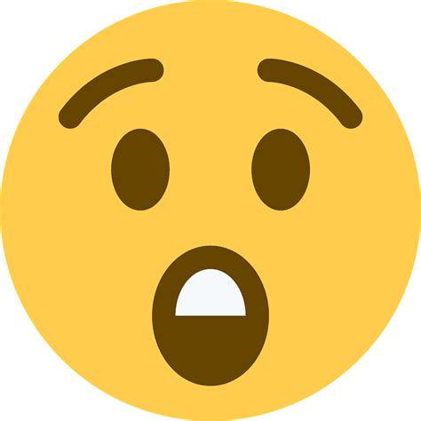 Astonished Face Emoji Clipart Free Download Transparent Png Creazilla