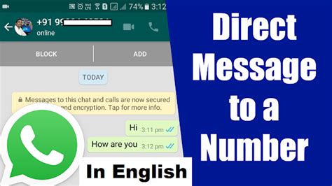 How To Message To A Number On Whatsapp Without Adding In Contacts