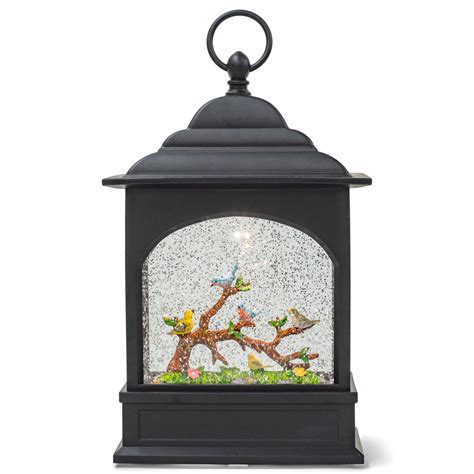 Raz Imports Birds On Branches Water Lantern Lighted Motorized Water