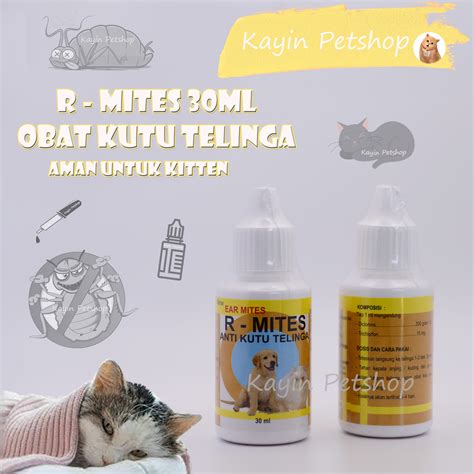 R Mites 30ml Anti Kutu Telinga Kucing Dan Anjing Ear Mites