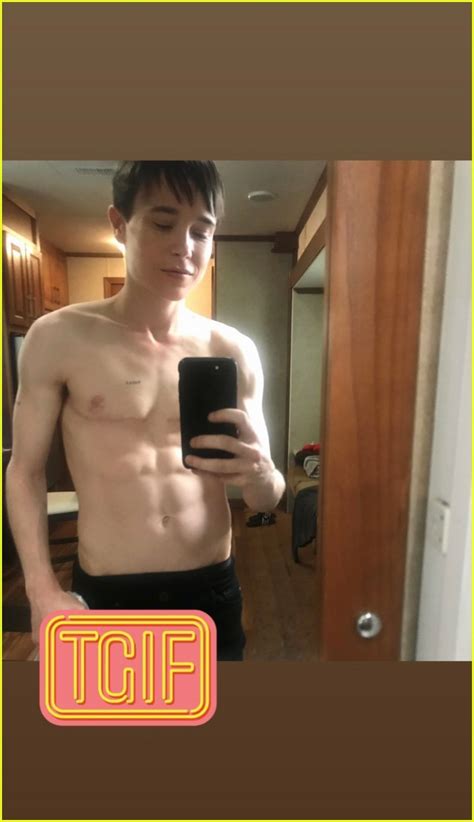 Elliot Page Shares New Shirtless Selfie To Kick Off The Weekend T