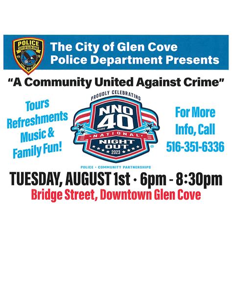 National Night Out Glen Cove Police Department City Of Glen Cove