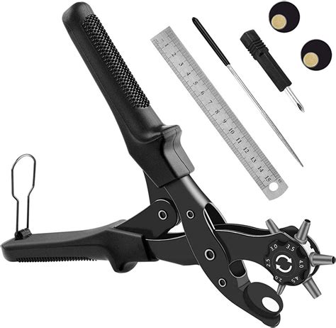 Hole Punch Plier Set Leather Hole Punch Puncher With Measuring Ruler