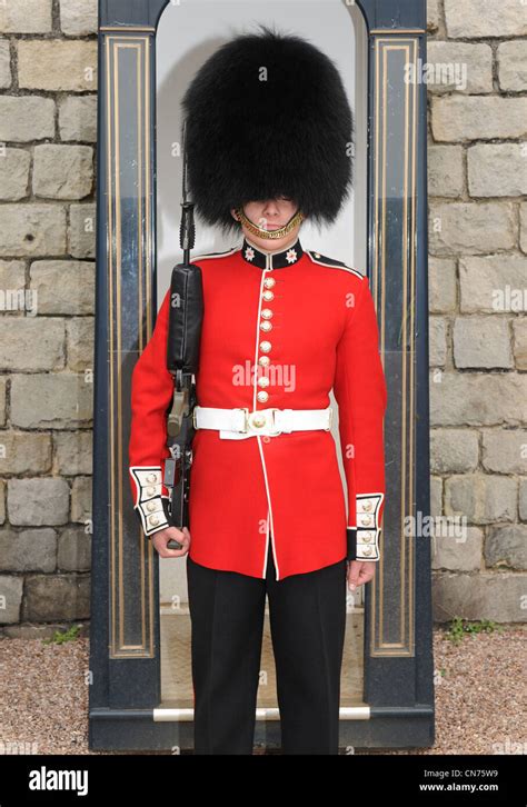 A Coldstream Guard On Royal Guard Duties At Queen Elizabeths Residence