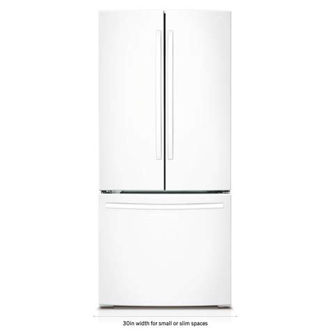 Samsung Rf220nctaww 216 Cu Ft White French Door Refrigerator Energy