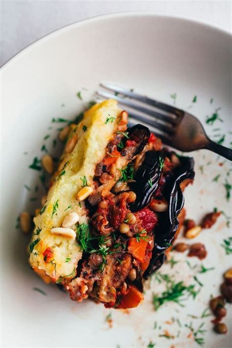 This tasty and easy vegan moussaka features eggplant, tomatoes, breadcrumbs, vegan cheese and aromatic spices, all ladled with a decadent tasting bechamel sauce made with soy milk. Vegan Lentil Moussaka | Recipe | Vegan dishes, Vegan ...