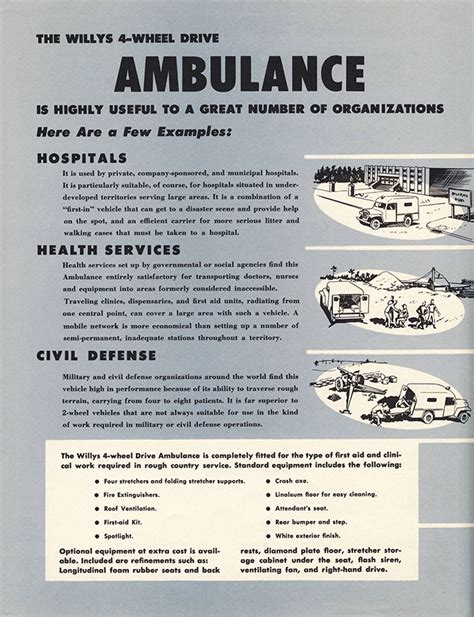1954 4wd Ambulance Brochures Ewillys