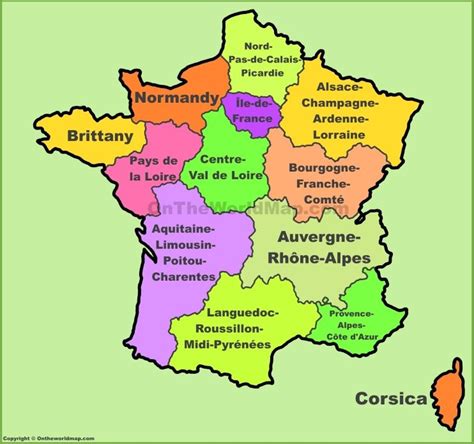 France Regions Map France Geography Geography Map Champagne France