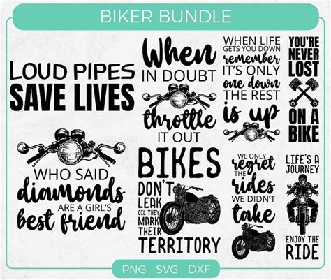 Motorcycle Svg Bundle Biker Svg Motor Bike Sayings And Etsy